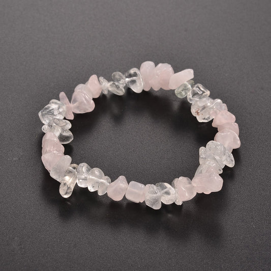 Rose Quartz / Clear Quartz Chip Stone