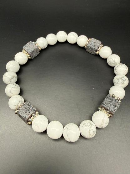 Howlite / Lava Stone