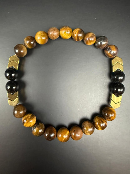 Tiger Eye / Obsidian / Hematite