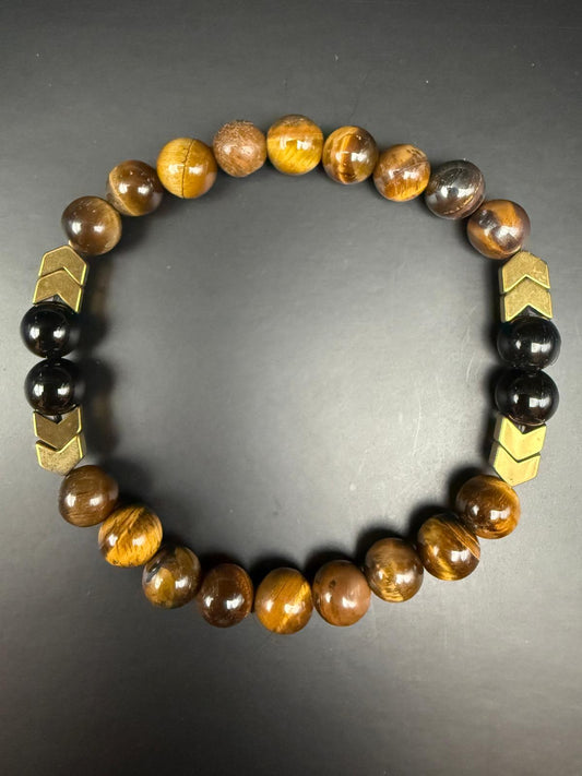 Tiger Eye / Obsidian / Hematite