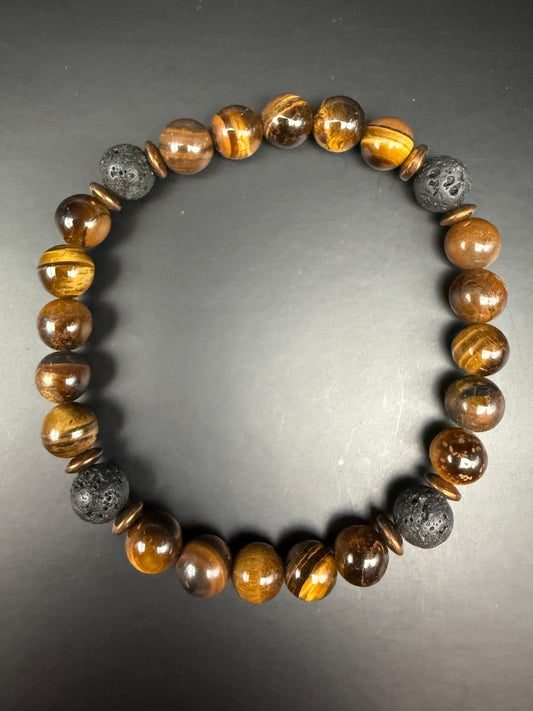 Tiger Eye / Lava Stone